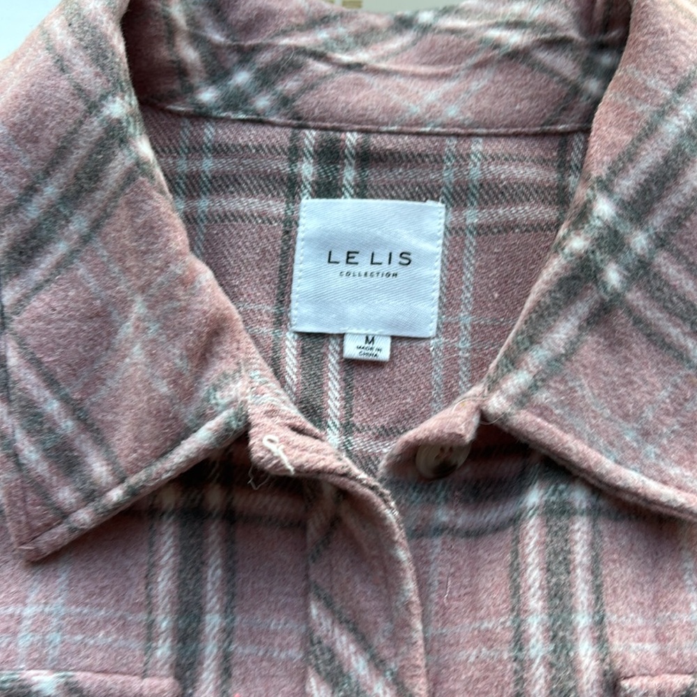 LE LIS flannel button down - Picture 2 of 2